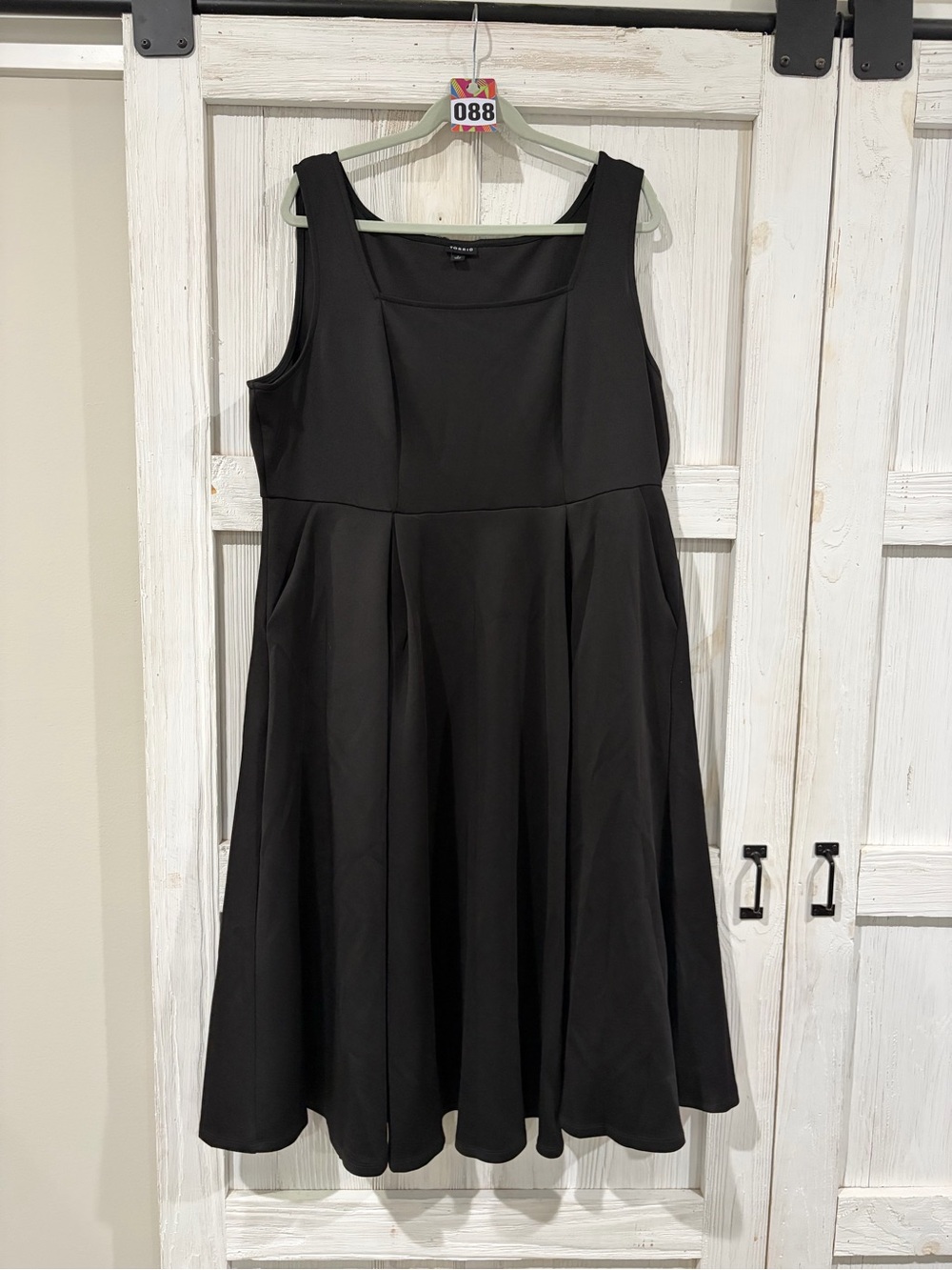 torrid Black Sleeveless Fit-and-Flare Dress